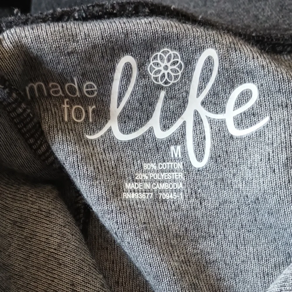 Made for Life Gray Cotton Blend Apparel - Picture 2 of 3